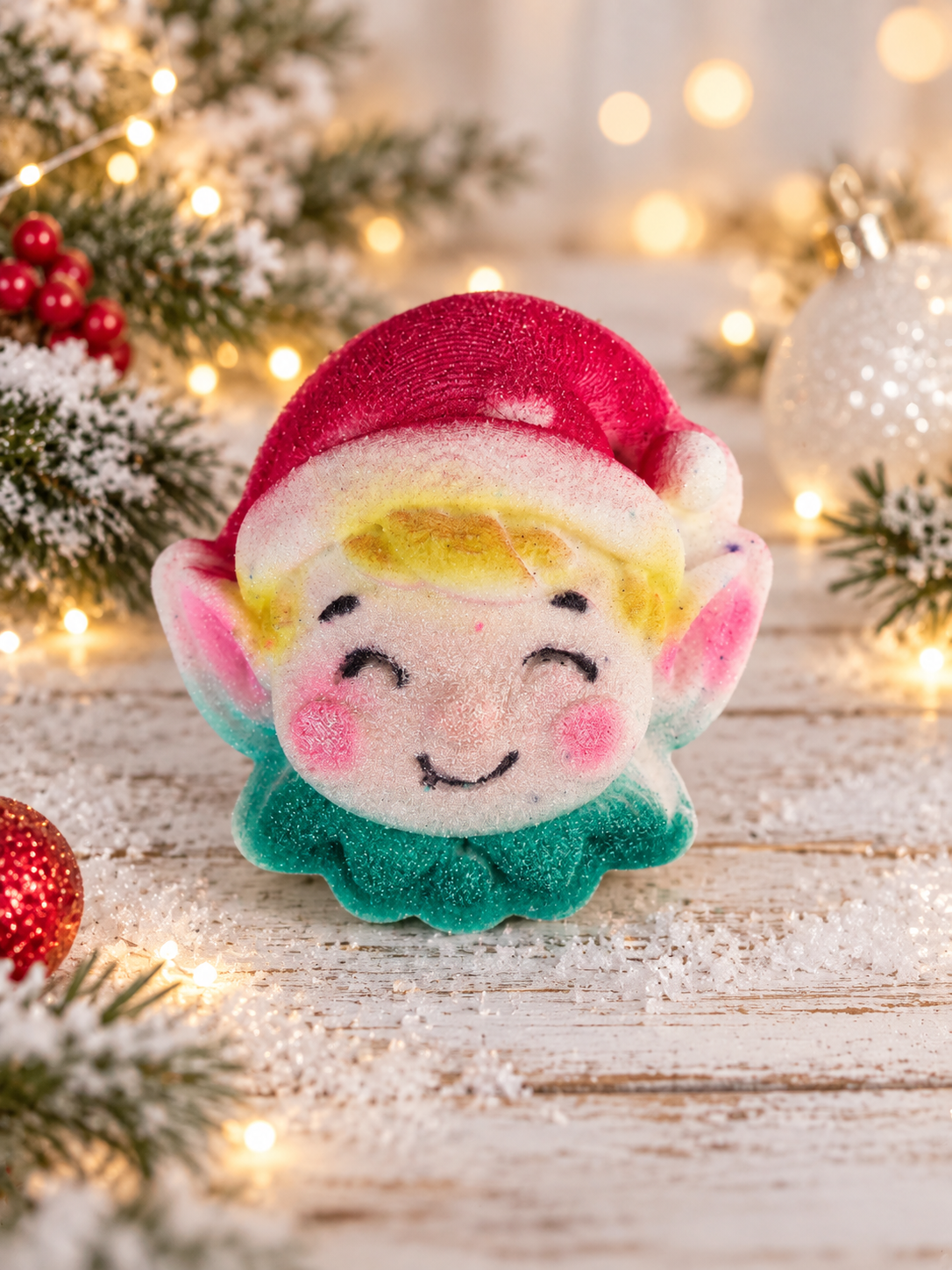 Bombe lutin avec insertions de couleurs poire framboise