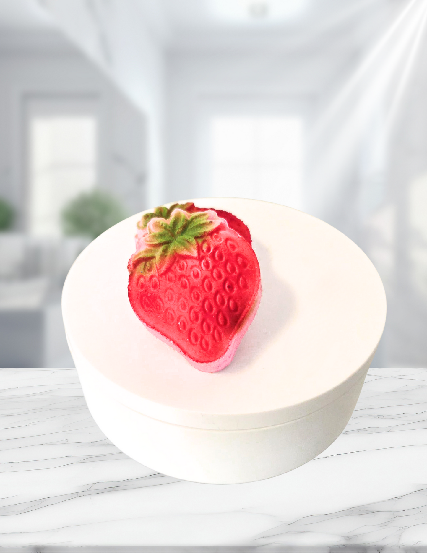 Bombe fraises avec insertions de couleurs
