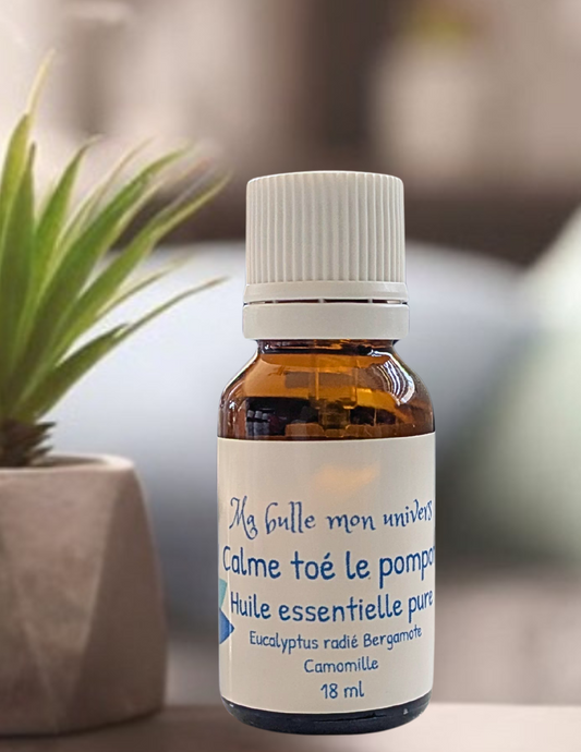 Synergie Calme toé le pompon (Eucalyptus radié, bergamote, camomille)