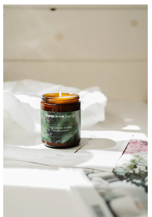 Bougie patchouli paisible