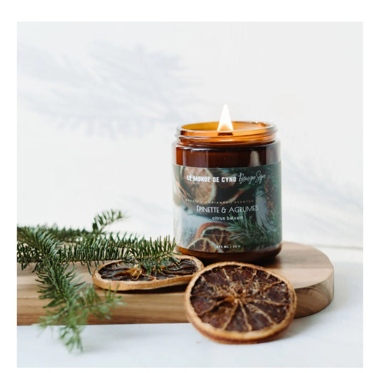 Bougie Épinette et agrumes