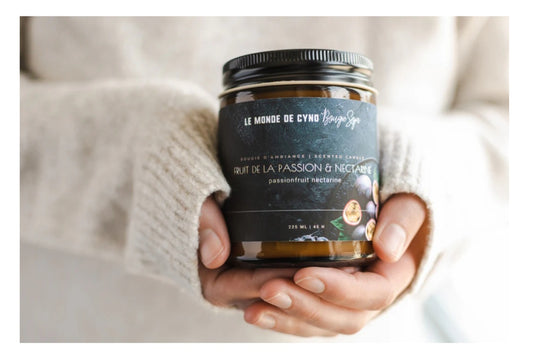 Bougie Fruit de la passion et nectarines