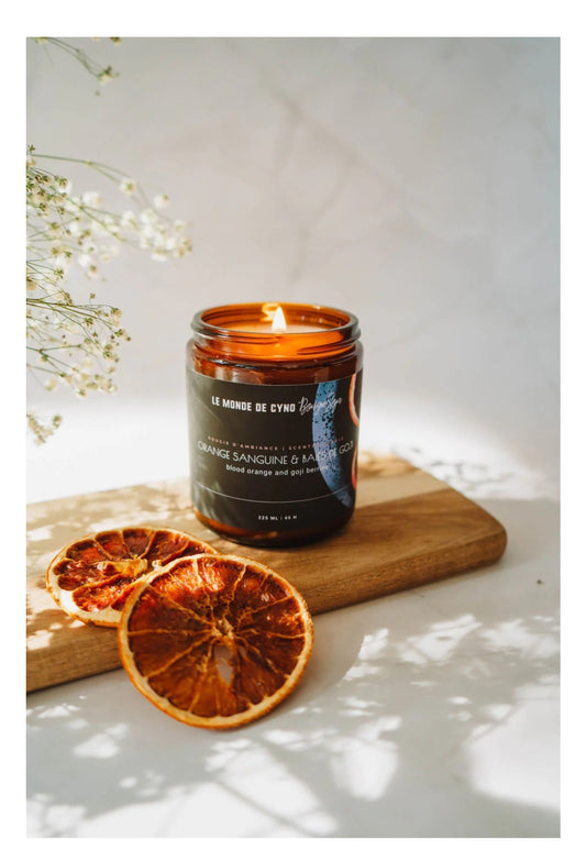 Bougie orange sanguine et goji