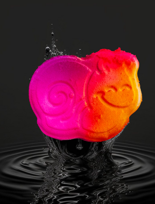 Bombe tranquille avec insertions de couleurs