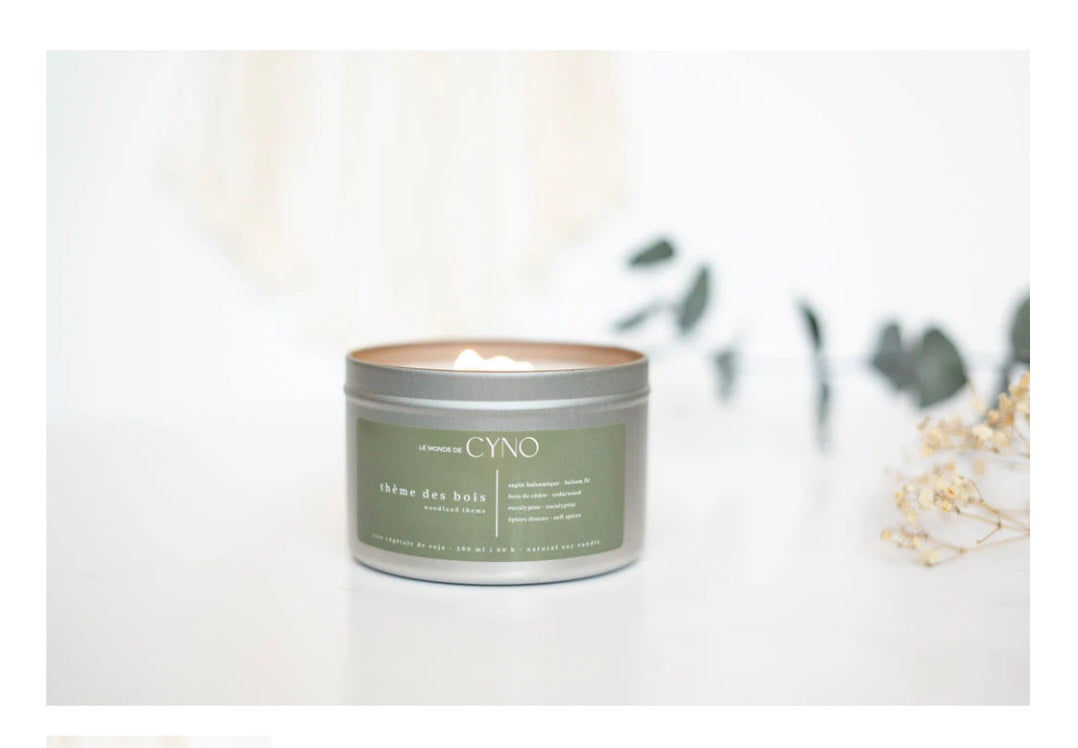 Bougie thème des bois