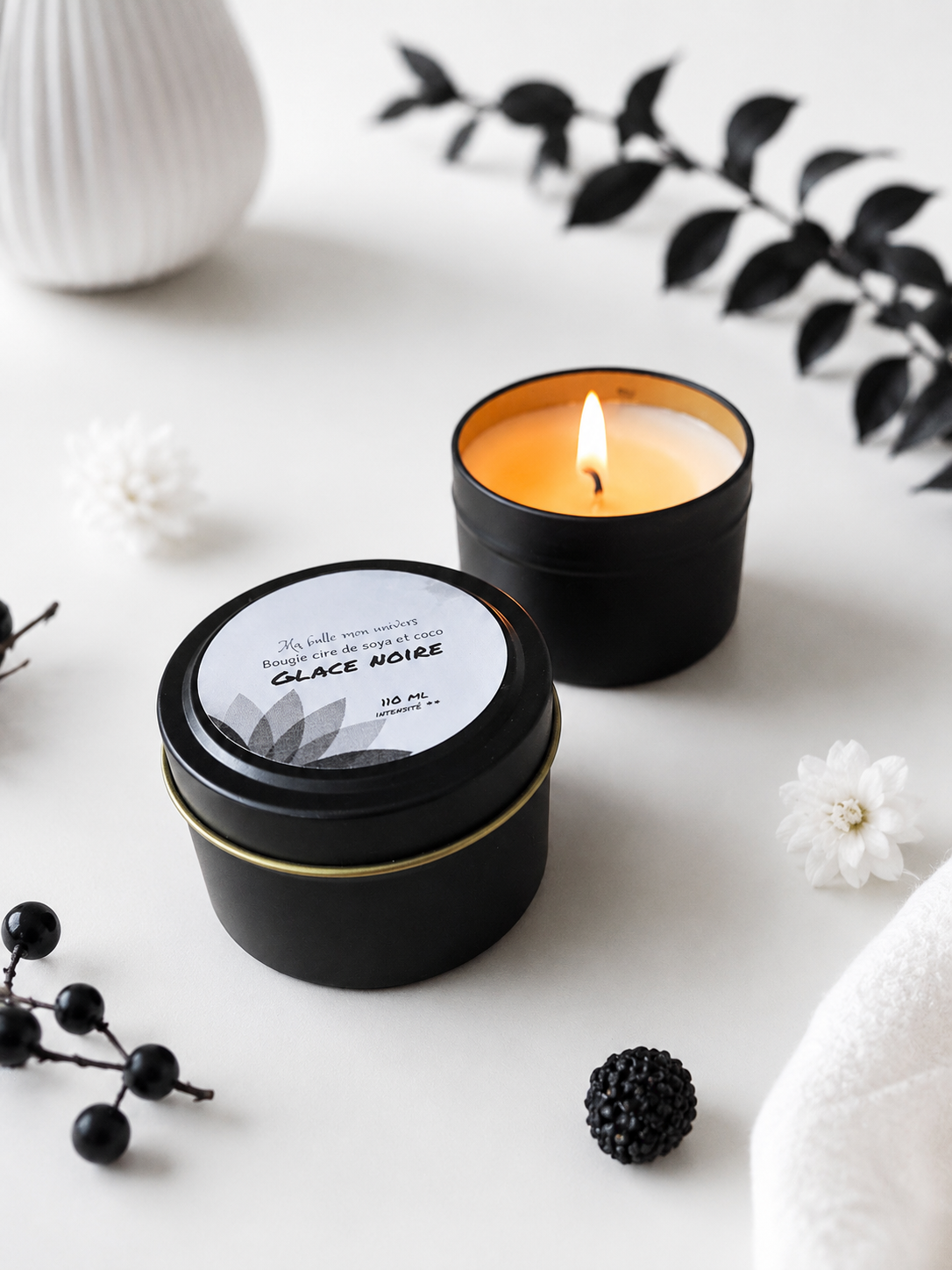 Bougie Cire de coco et de soya