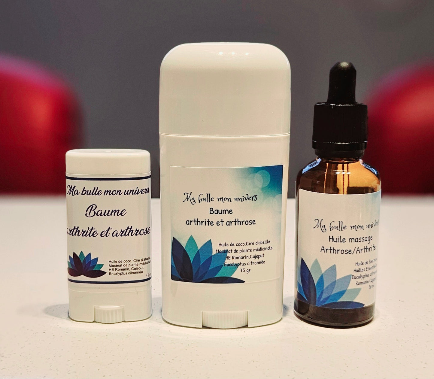 Huile à massage et baume Arthrite et Arthrose