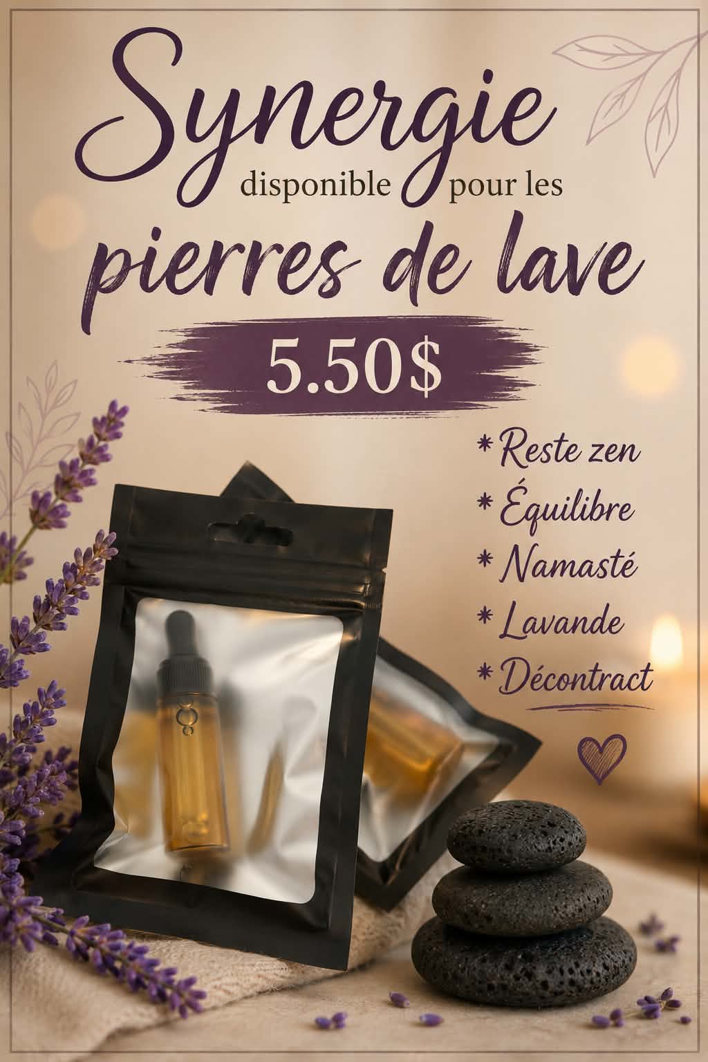 Petite fiole d'huile essentielle