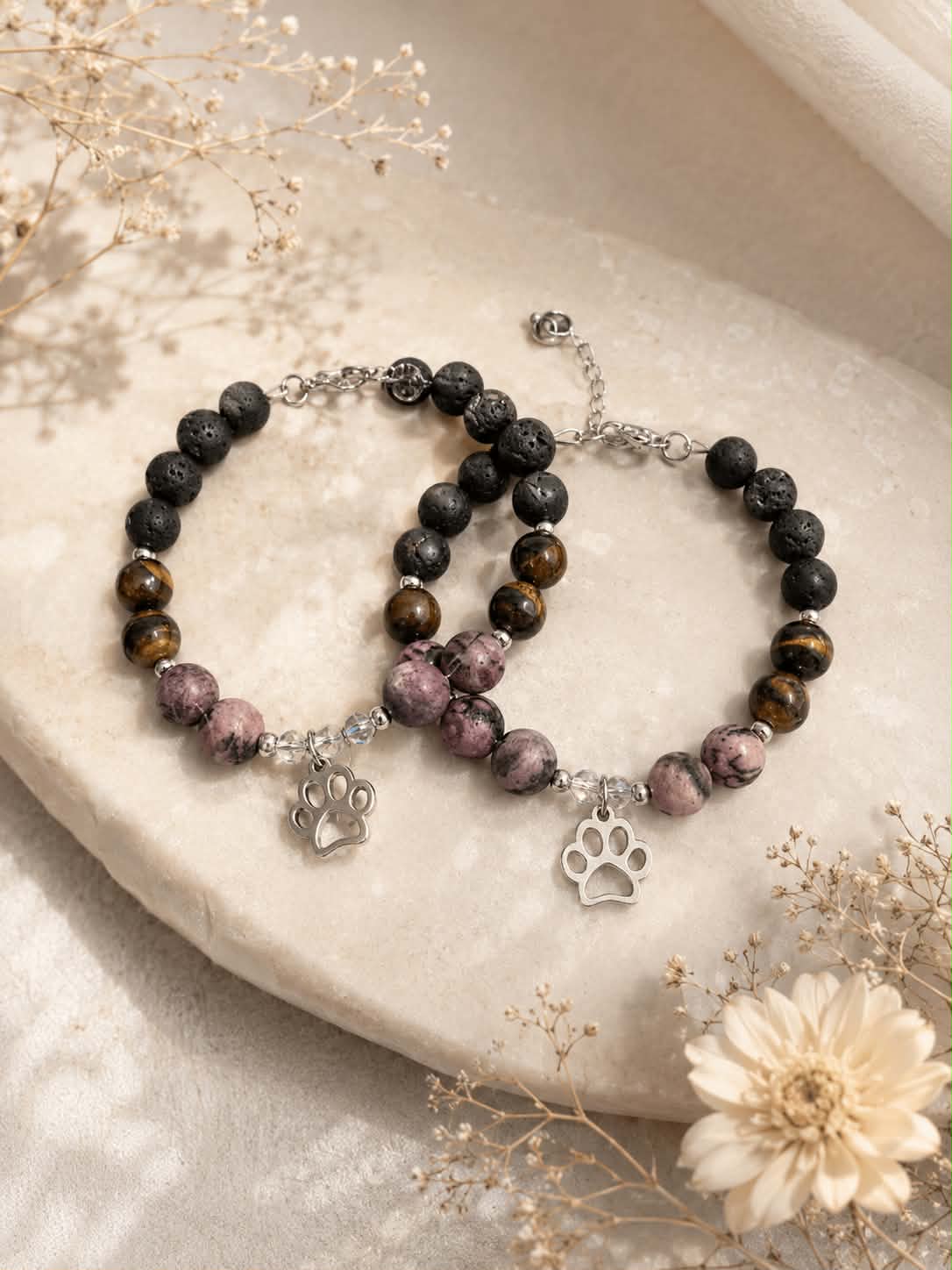 Bracelet coeur sur patte