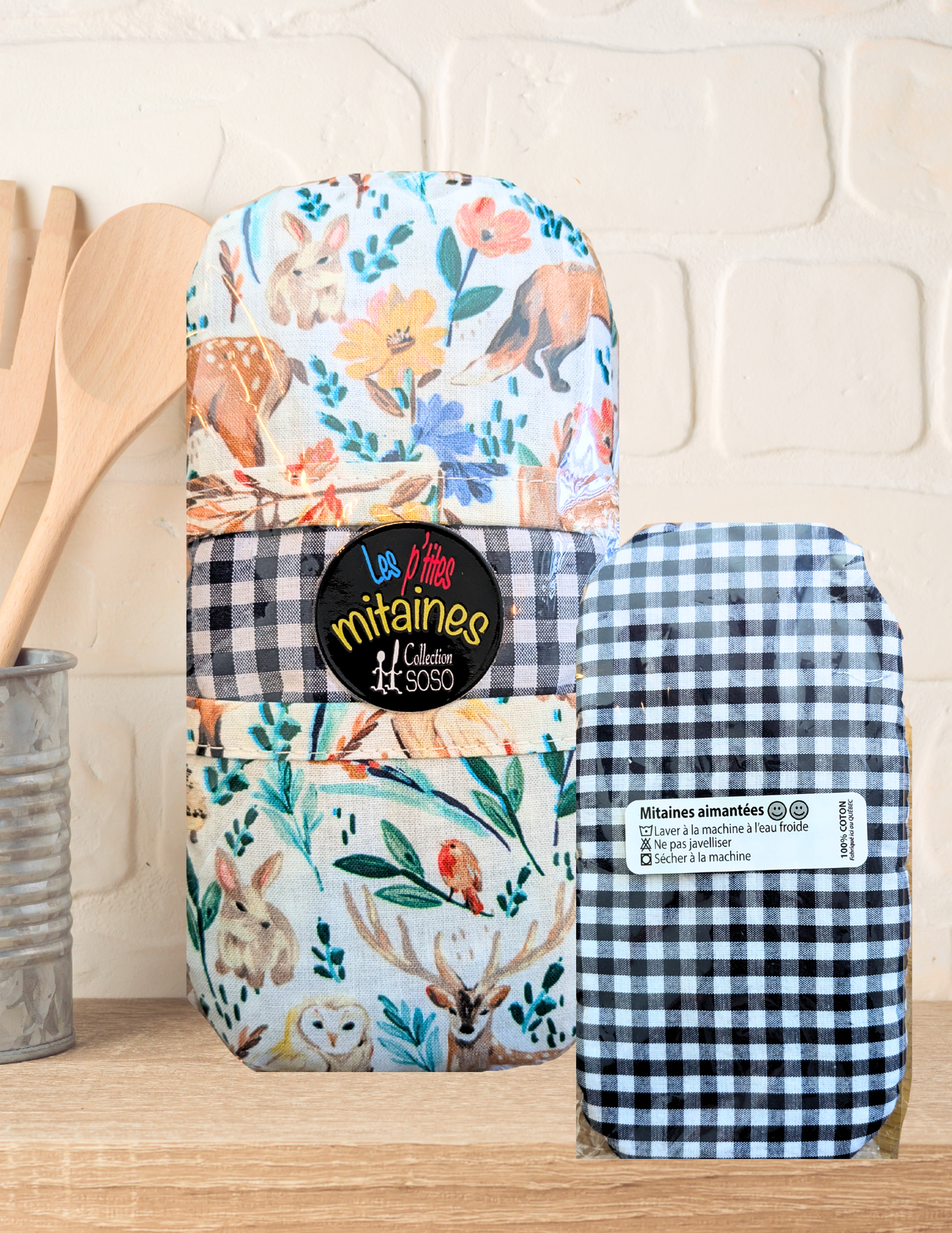 Mitaines à four micro-ondes aimantées