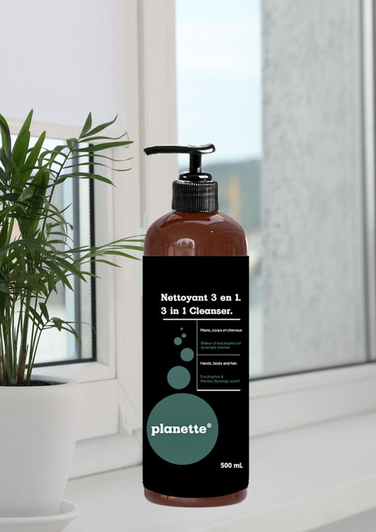 Trio gel douche-mains-cheveux