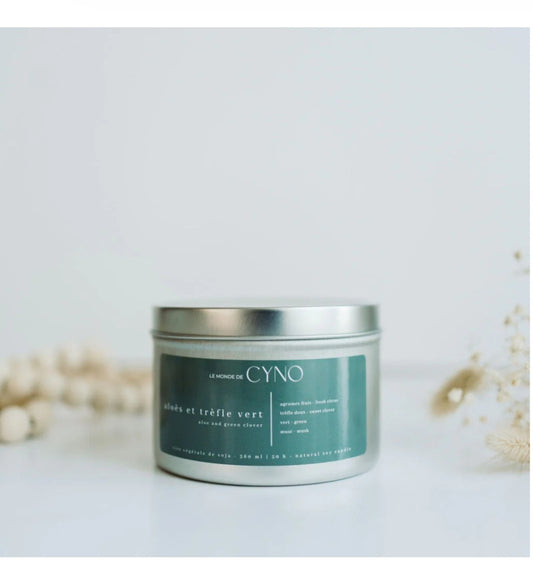 Bougie Aloes et trèfle vert