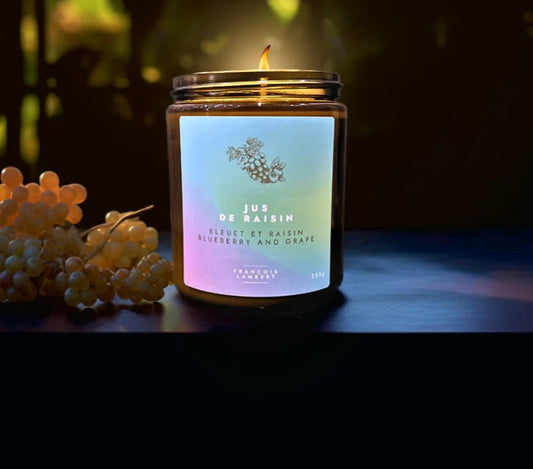 Jus de raisin - Bougie de soya, Bleuet & raisin
