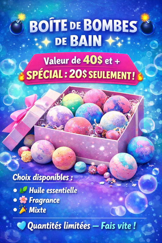 Mega rabais boite de bombes avec insertions de couleurs à l'intérieur
