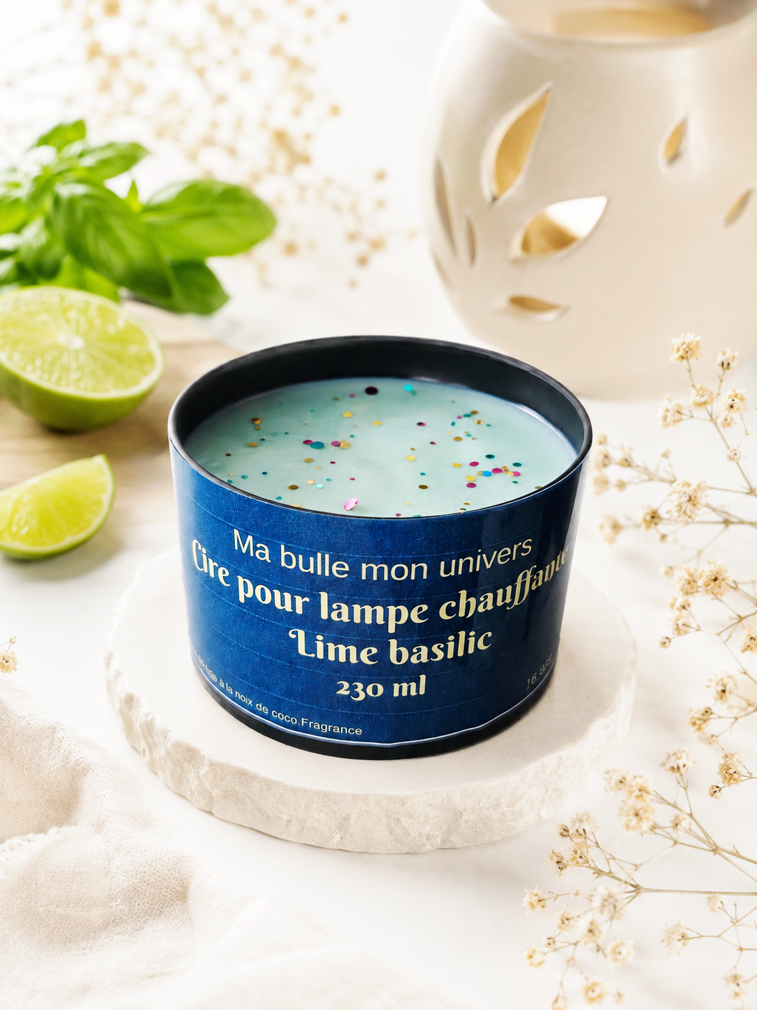 Cire pour lampe chauffante