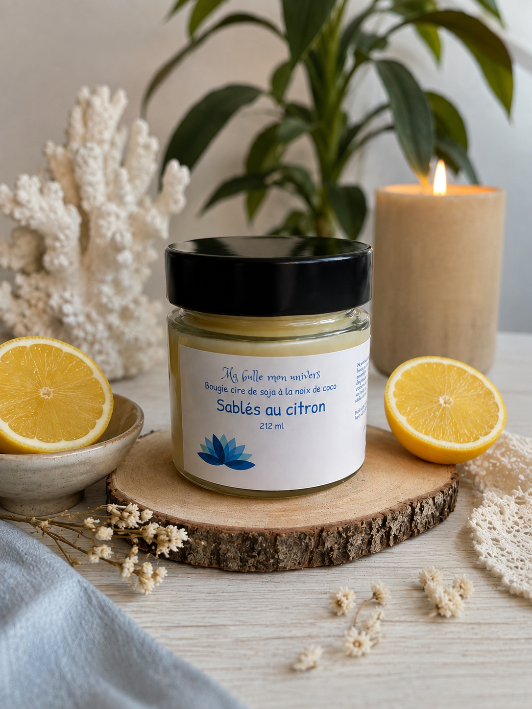 Bougie Cire de soja à la noix de coco