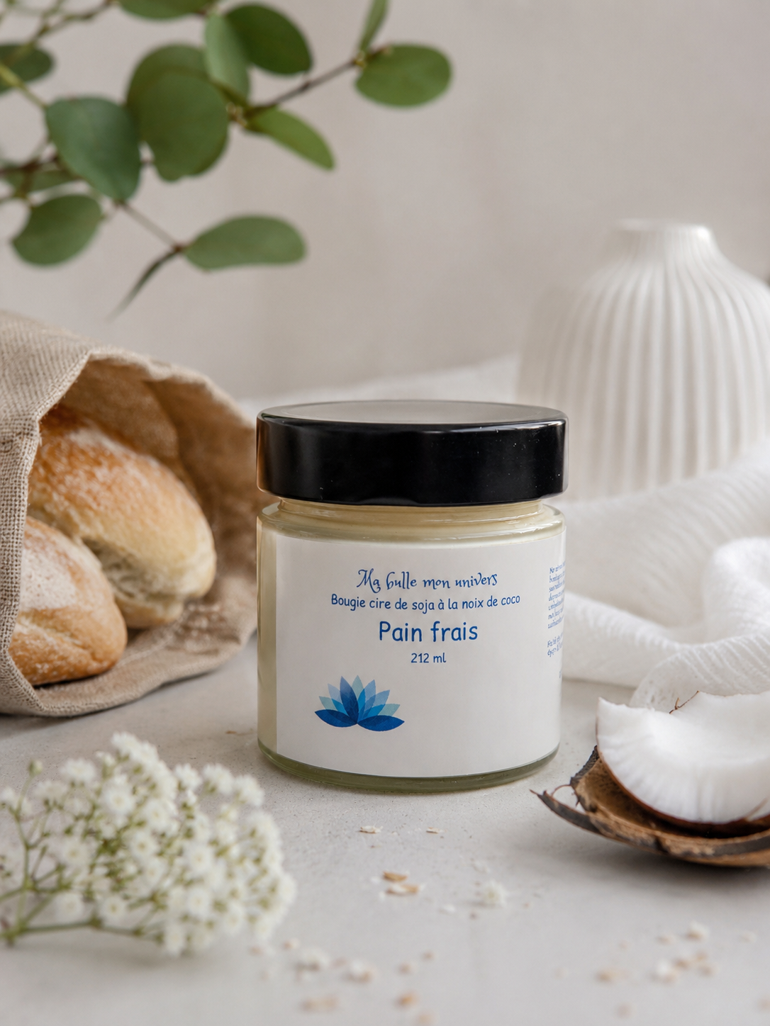 Bougie Cire de soja à la noix de coco