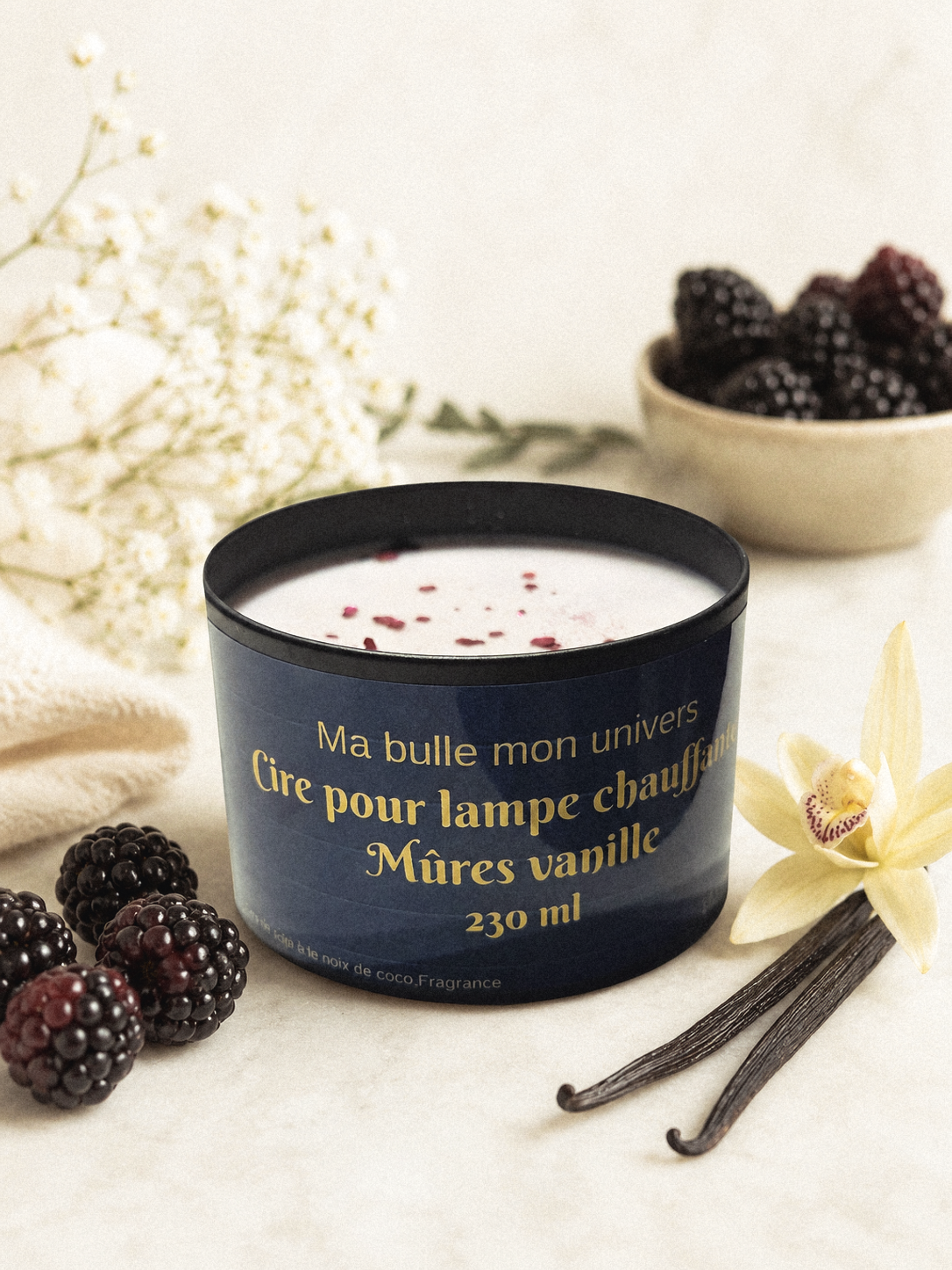 Cire pour lampe chauffante