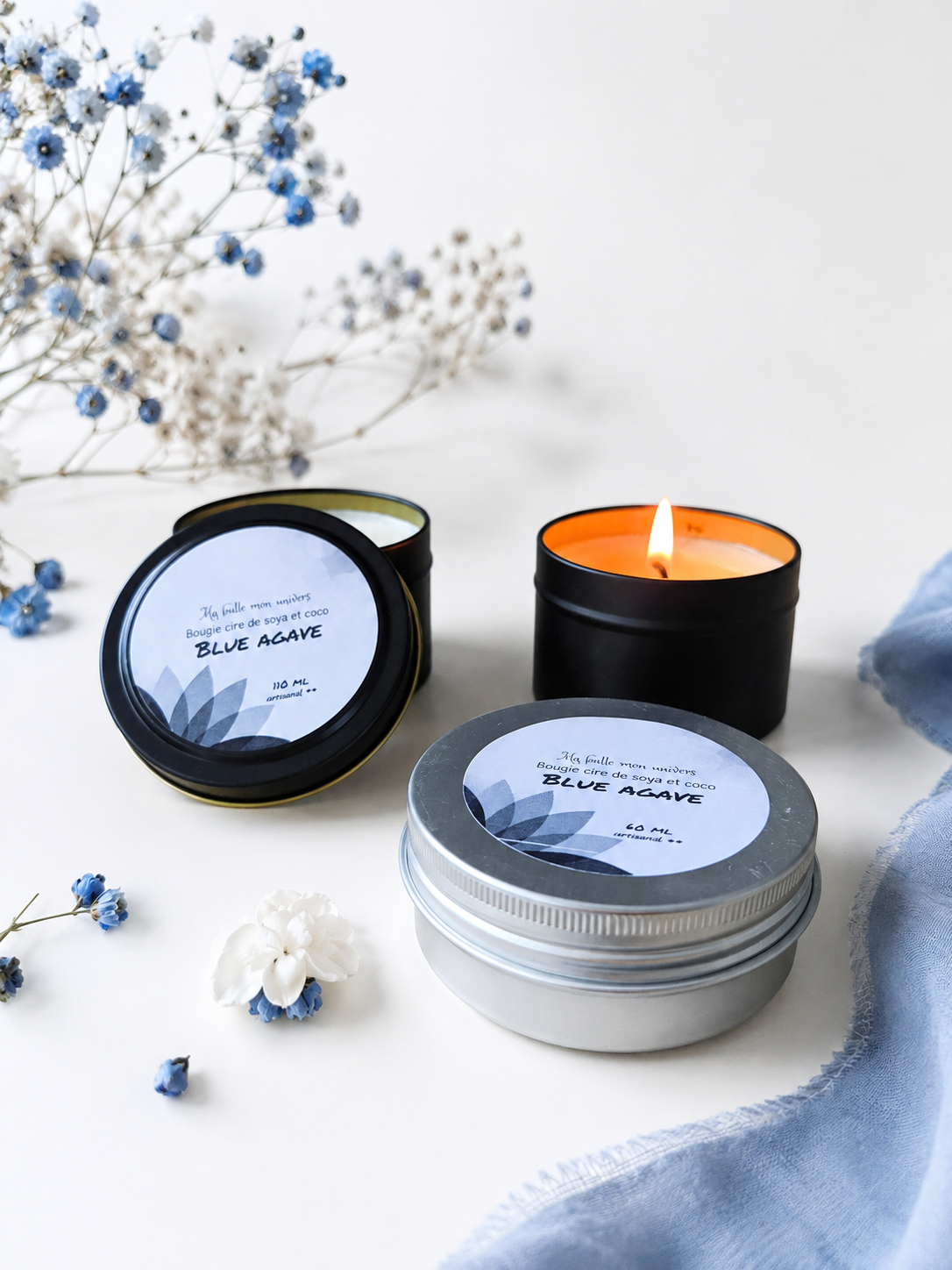Bougie Cire de coco et de soya