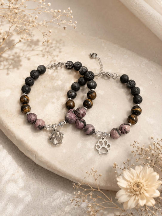 Bracelet coeur sur patte