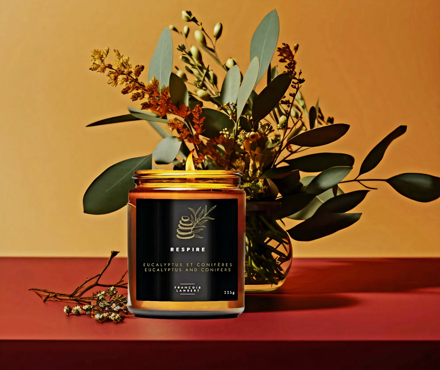 Respire - Bougie de soya, Eucalyptus et conifères