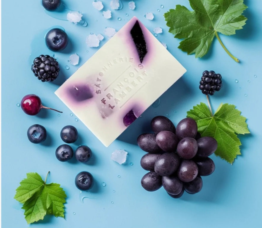 Savon au lait de brebis - Bleuet & raisin