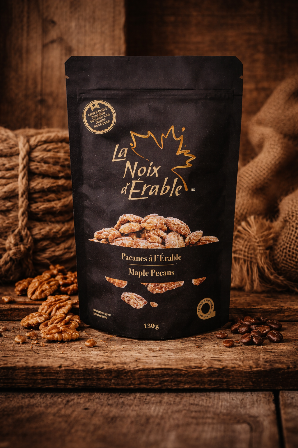 Pacanes à l’Érable format collation 50 gr